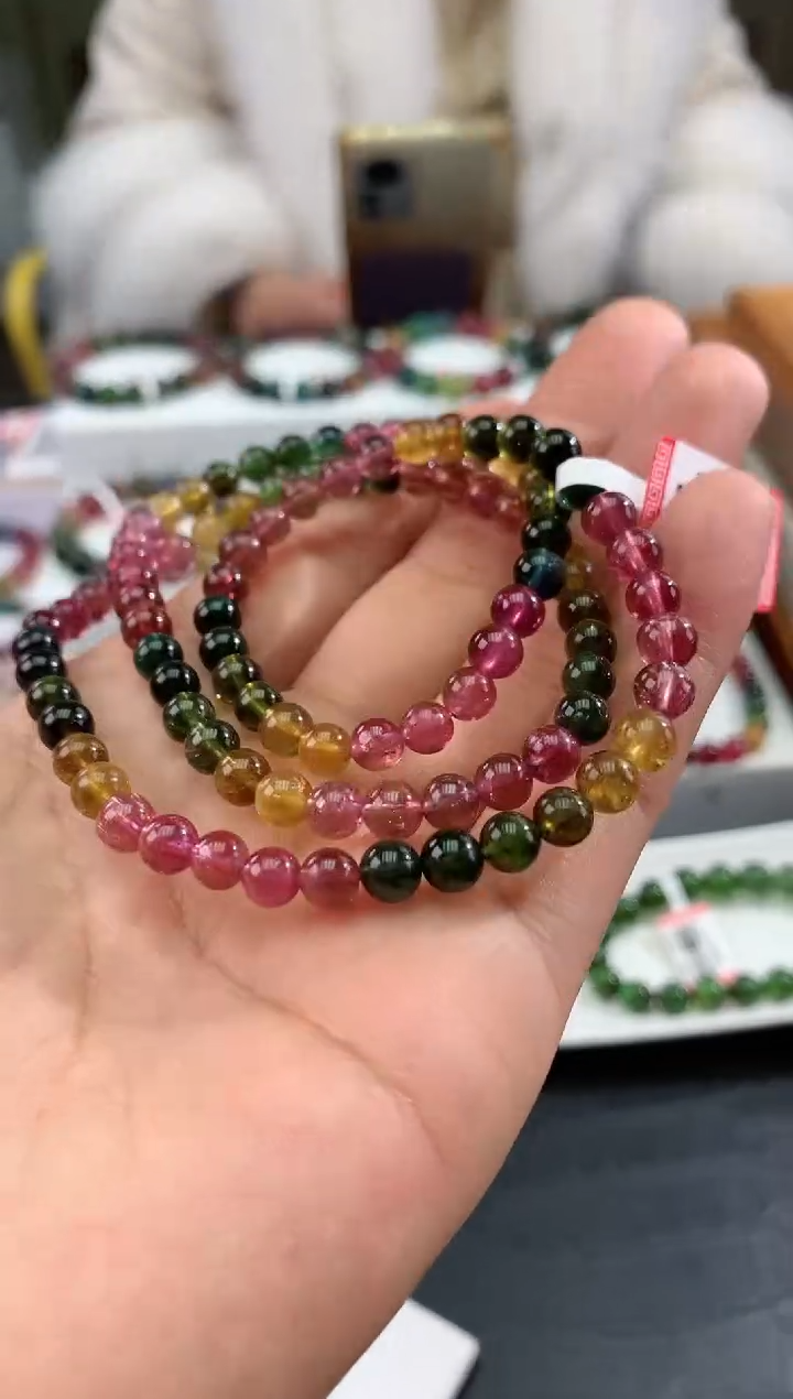 【闪购商品】碧玺手串未镶嵌多样性发一条