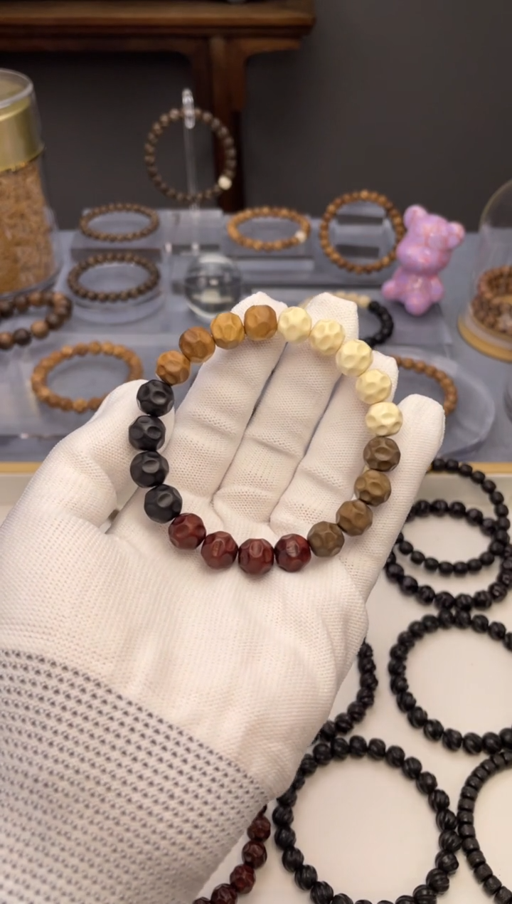 【闪购商品】檀香木手串/手链五福临门五宝粥1.0无相