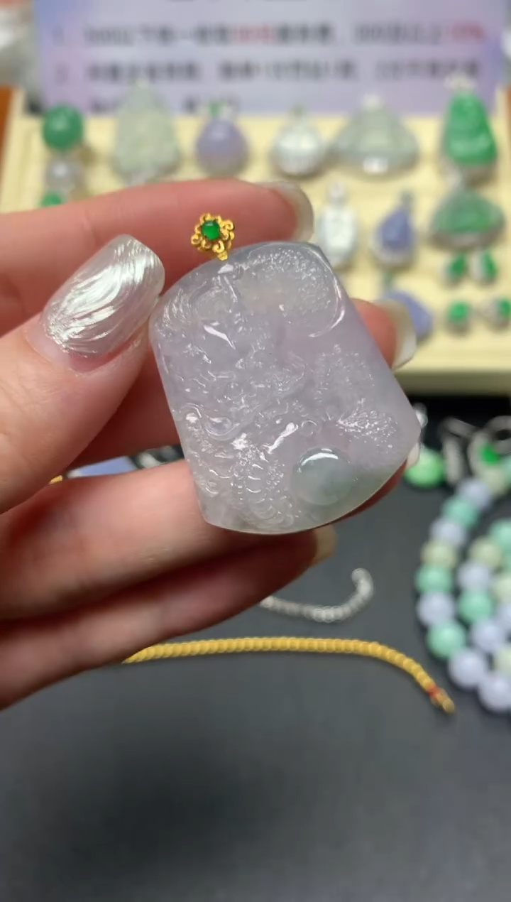 【闪购商品】翡翠吊坠(不含链)18K金镶嵌吊坠|850+85