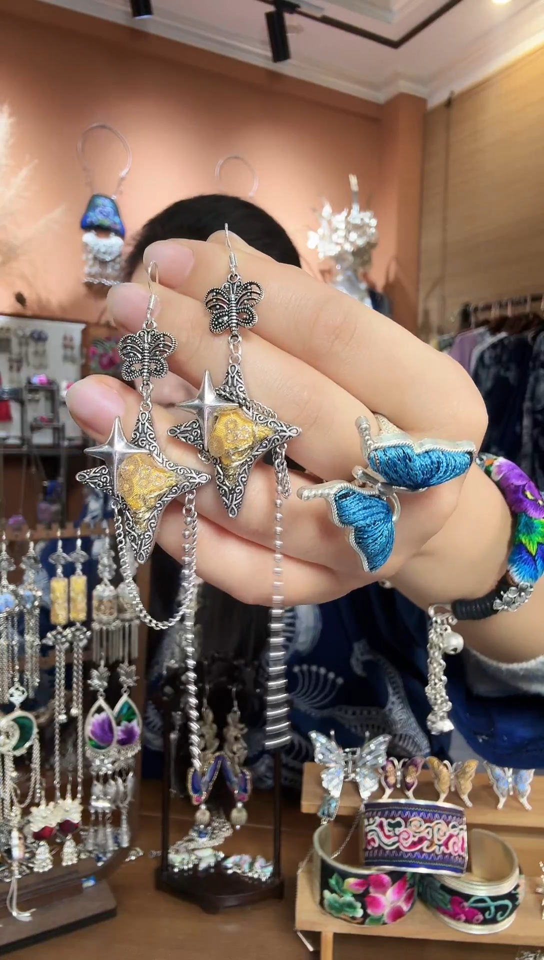 刺绣纯手工民族风耳环