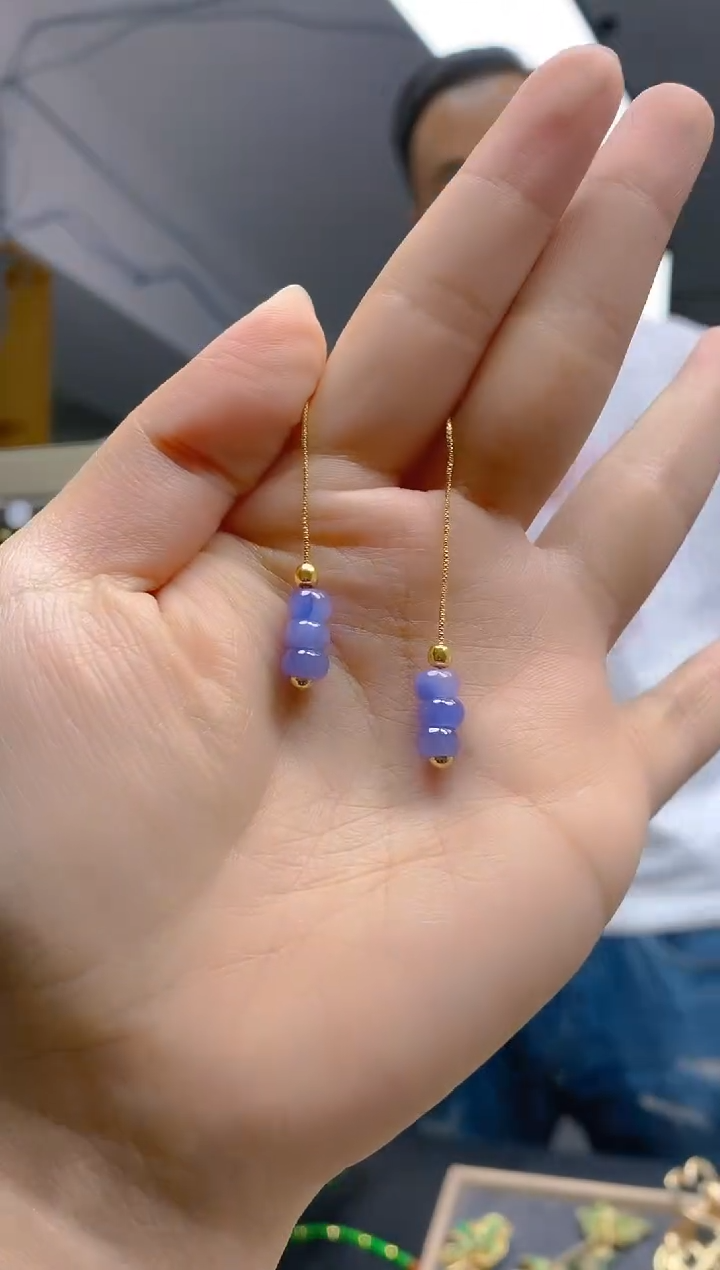 翡翠合金耳饰0329翡翠耳线