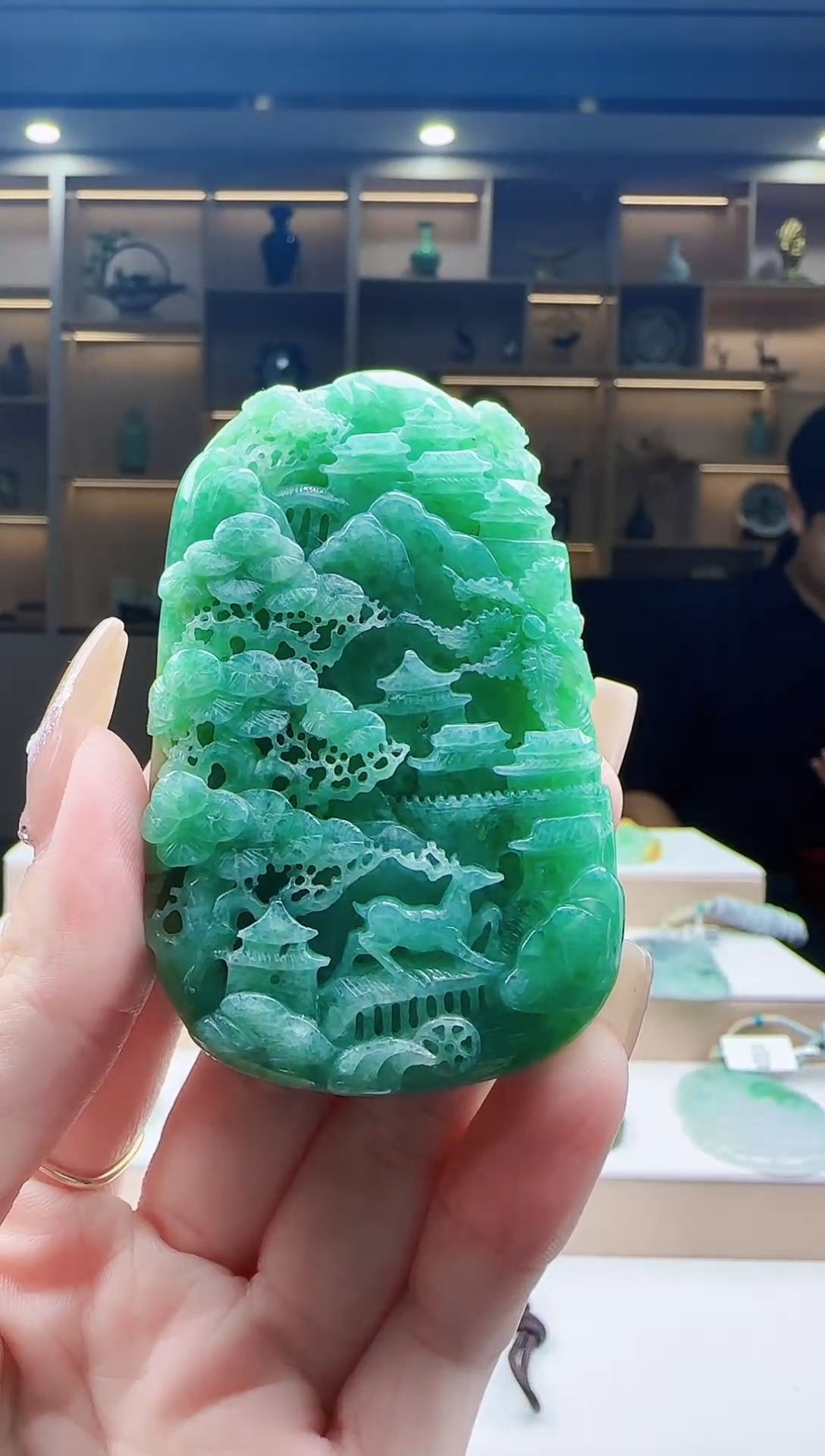 颈饰未镶嵌翡翠多样性发其一79267            山水