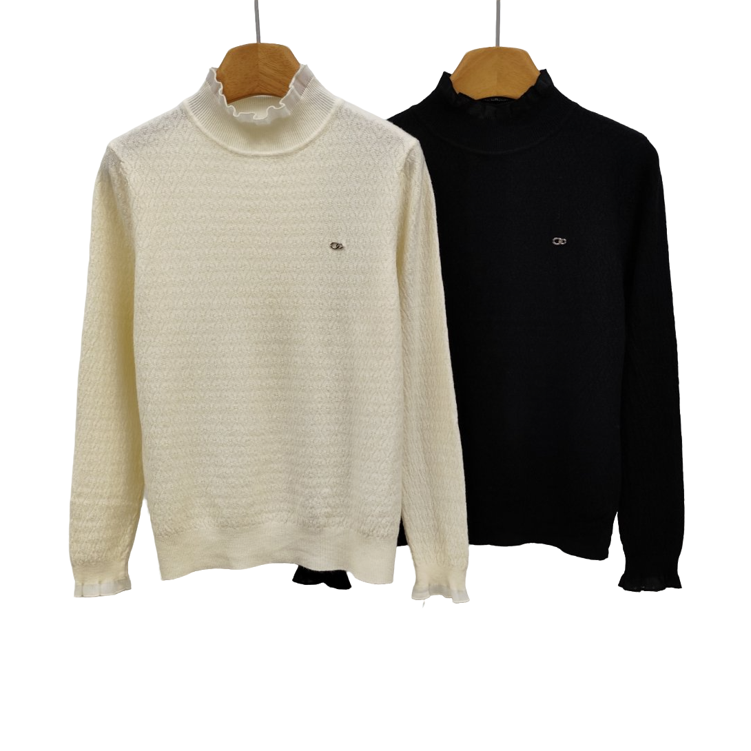 Comme Vous/似你2025冬季时尚修身保暖半高领打底衫（3M5B27976）