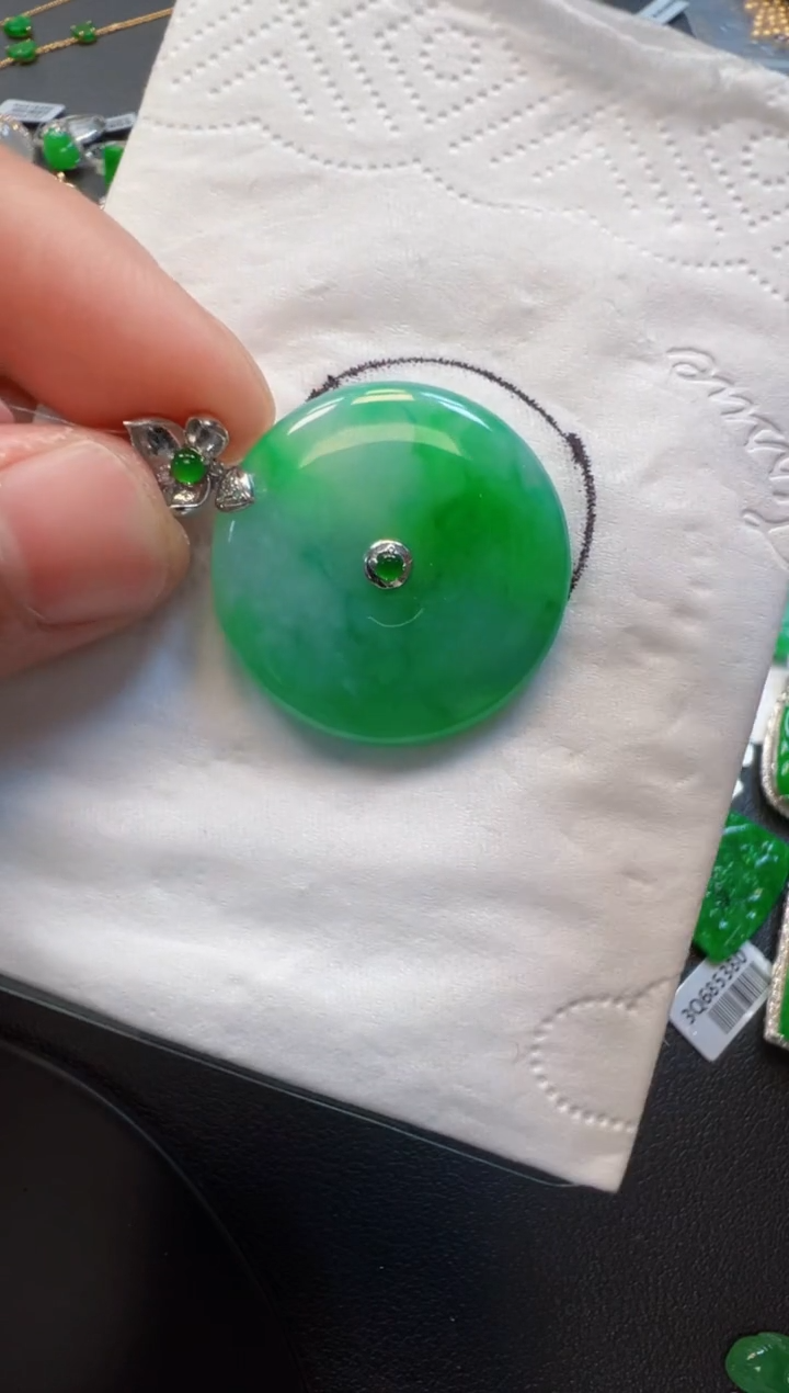 【闪购商品】定制翡翠18K金镶嵌8800元