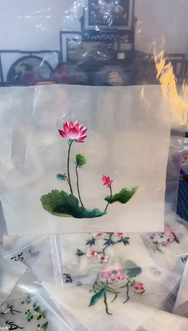 织绣纯手工苏绣双面绣绣布14