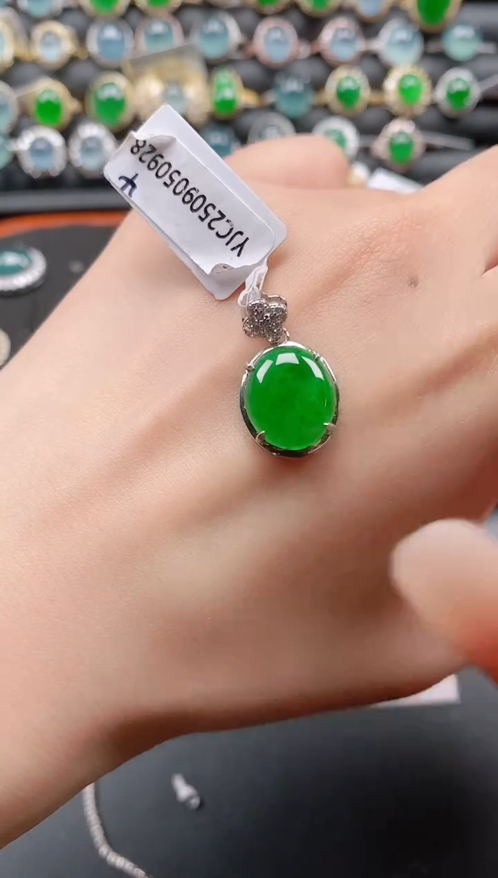 银S925镶嵌戒指翡翠111111