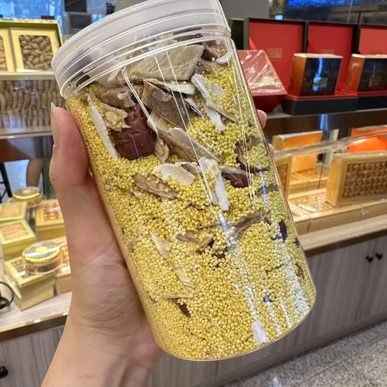 小米炒茶 两款 陈皮云苓姜/红枣黄其党参云苓