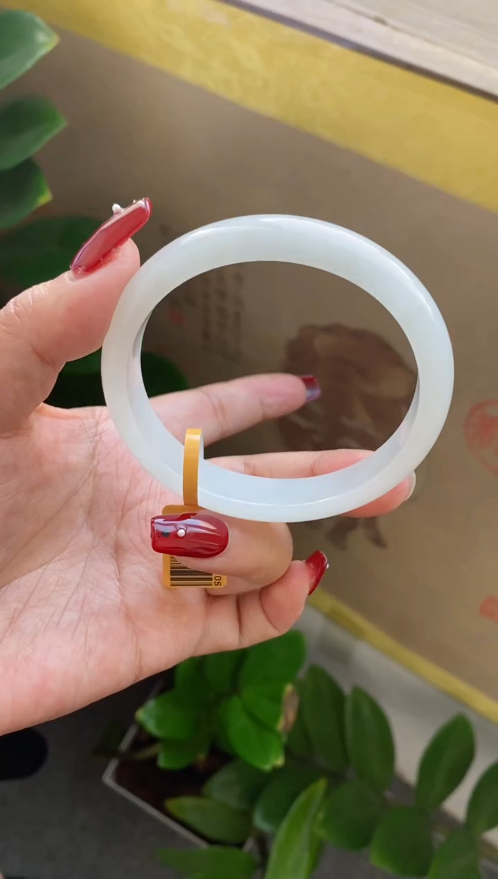 【闪购商品】翡翠手镯未镶嵌（无棉 冰胶白月光）贵妃17号