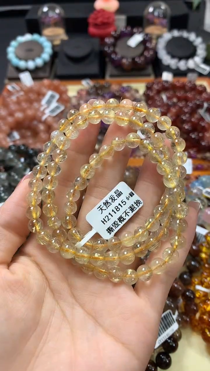 未镶嵌手串水晶6+