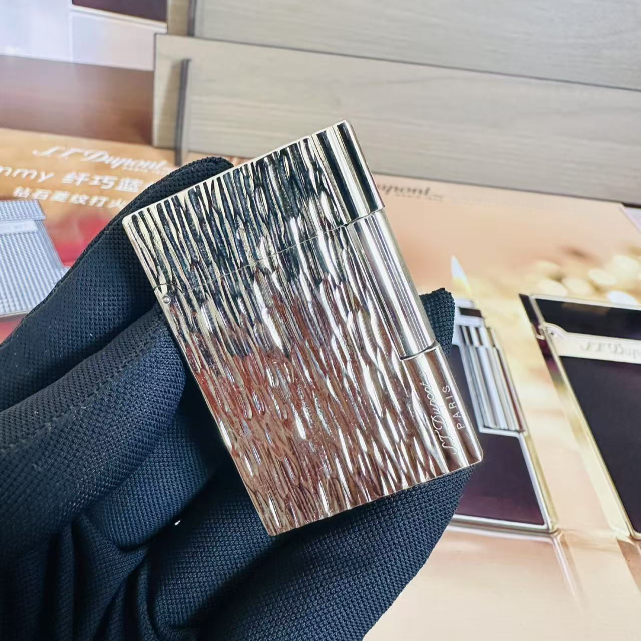 树皮纹法国Dupont朗声打火机