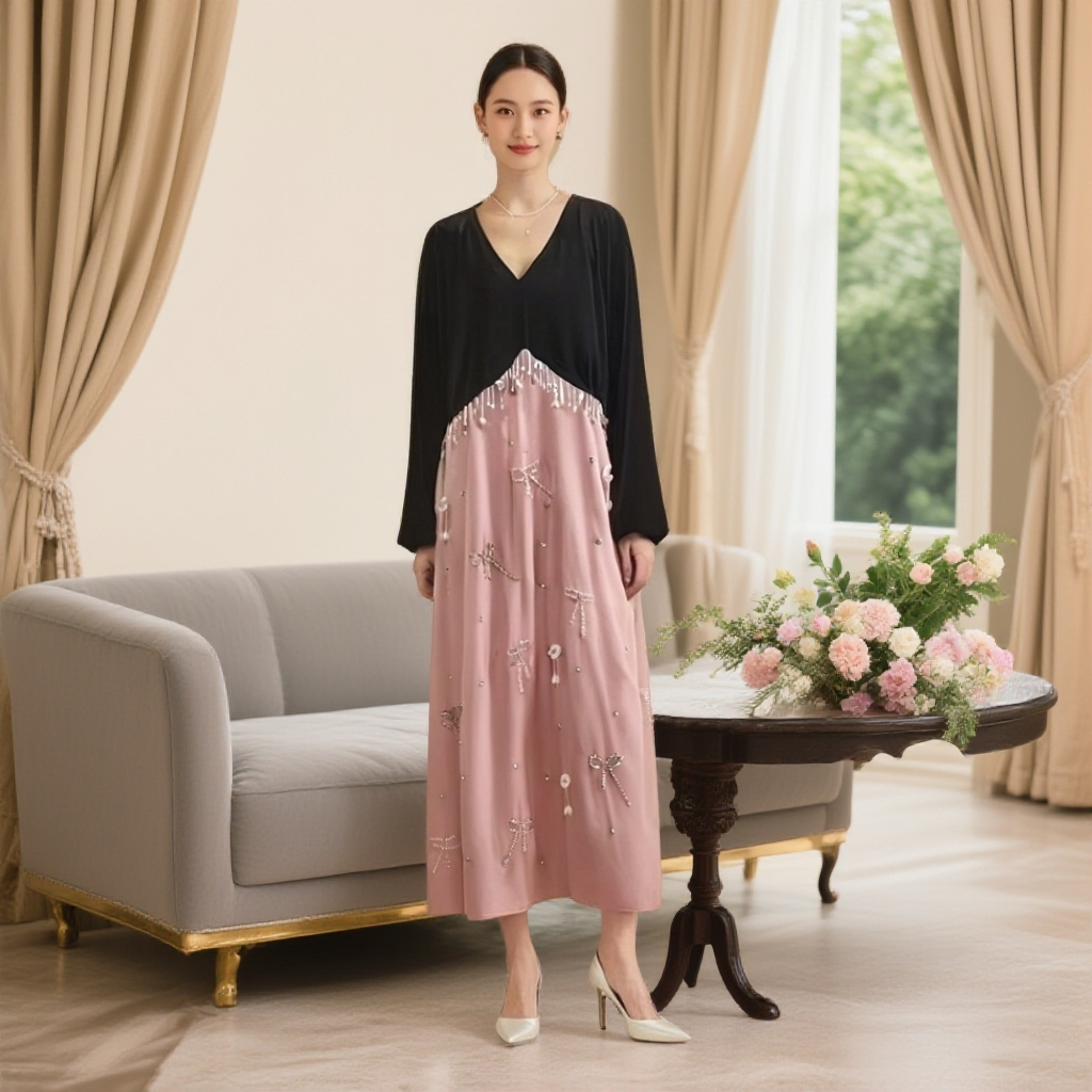 新款奢华优雅轻奢时尚高级感宽松连衣裙