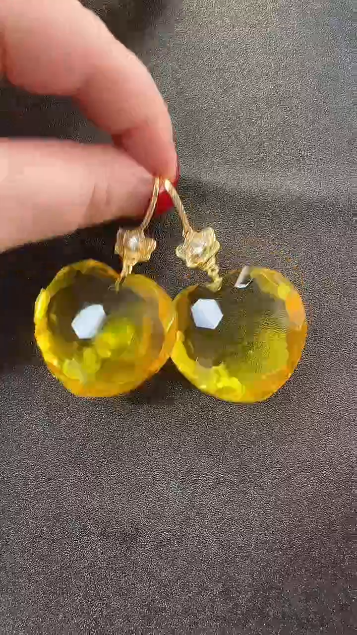 【闪购商品】未镶嵌琥珀耳饰耳环