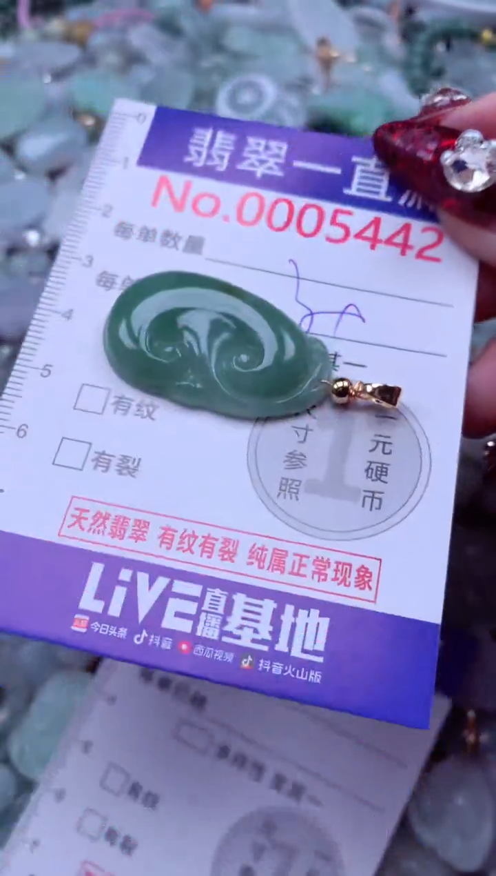 吊坠(不含链)未镶嵌翡翠5442