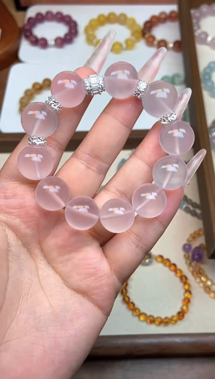 【闪购商品】水晶手链未镶嵌粉水晶