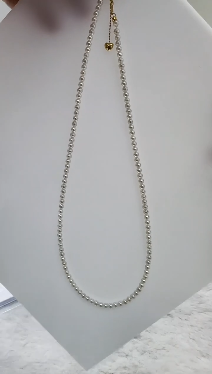 【闪购商品】淡水珍珠DA18K金镶嵌ss032 项链带大证3