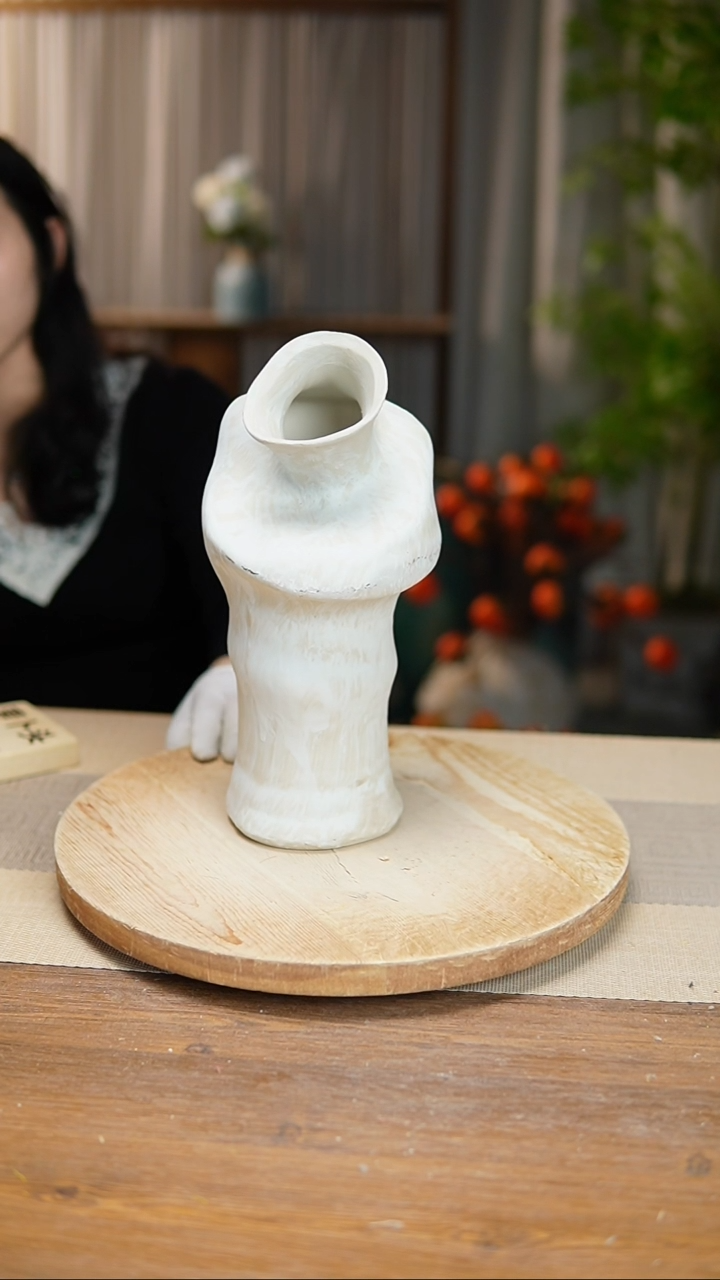 【闪购商品】陶瓷 花器陶瓷花瓶手捏瓶001瑕疵 