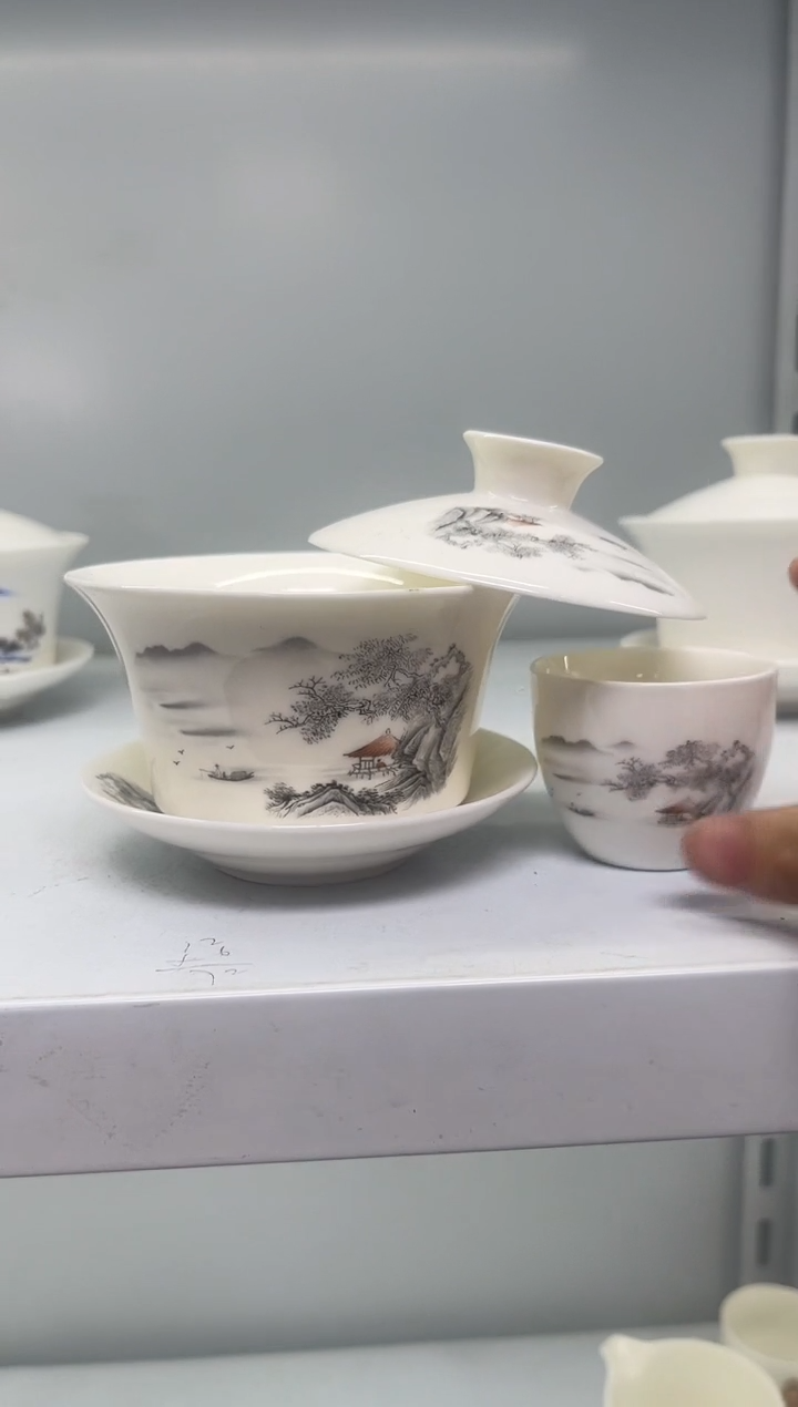 大号马蹄山里人家悬停盖碗