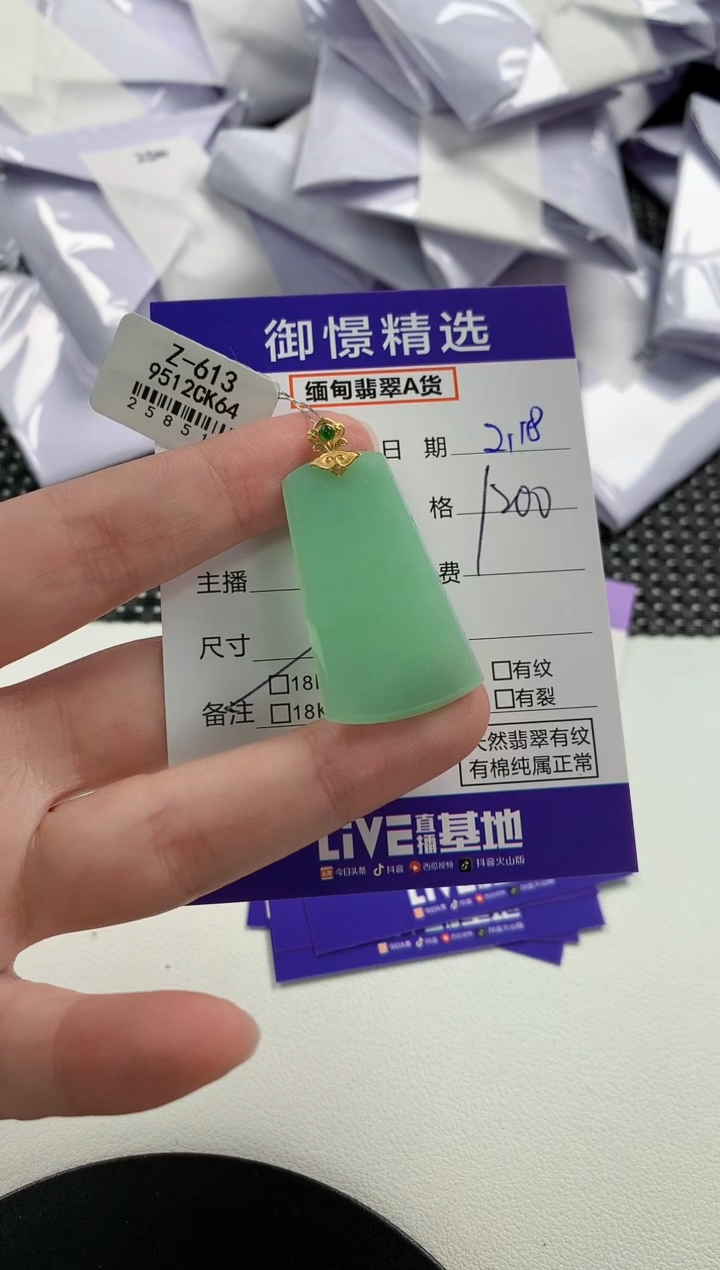 【闪购商品】翡翠颈饰18K金镶嵌48          