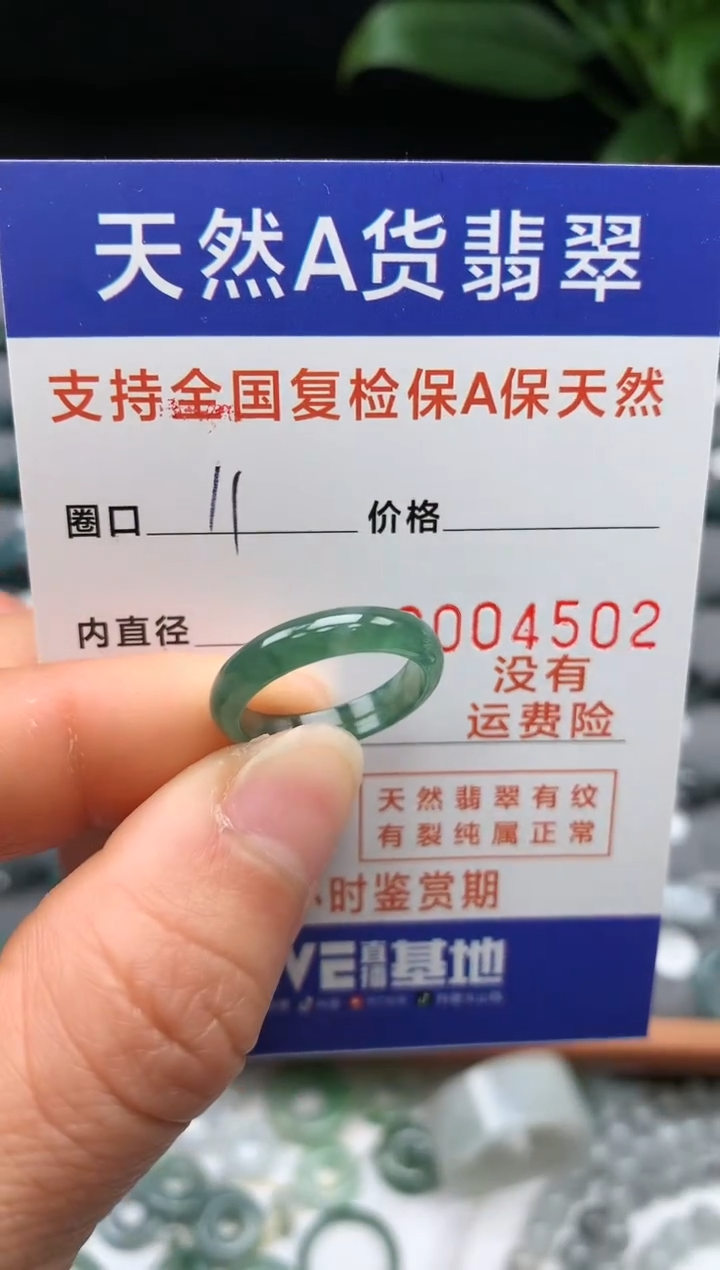 【闪购商品】翡翠戒指未镶嵌11号圈口4502