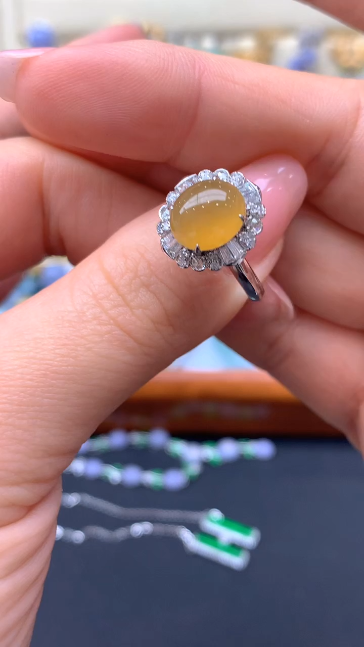 【闪购商品】翡翠戒指18K金镶嵌251-天然翡翠
