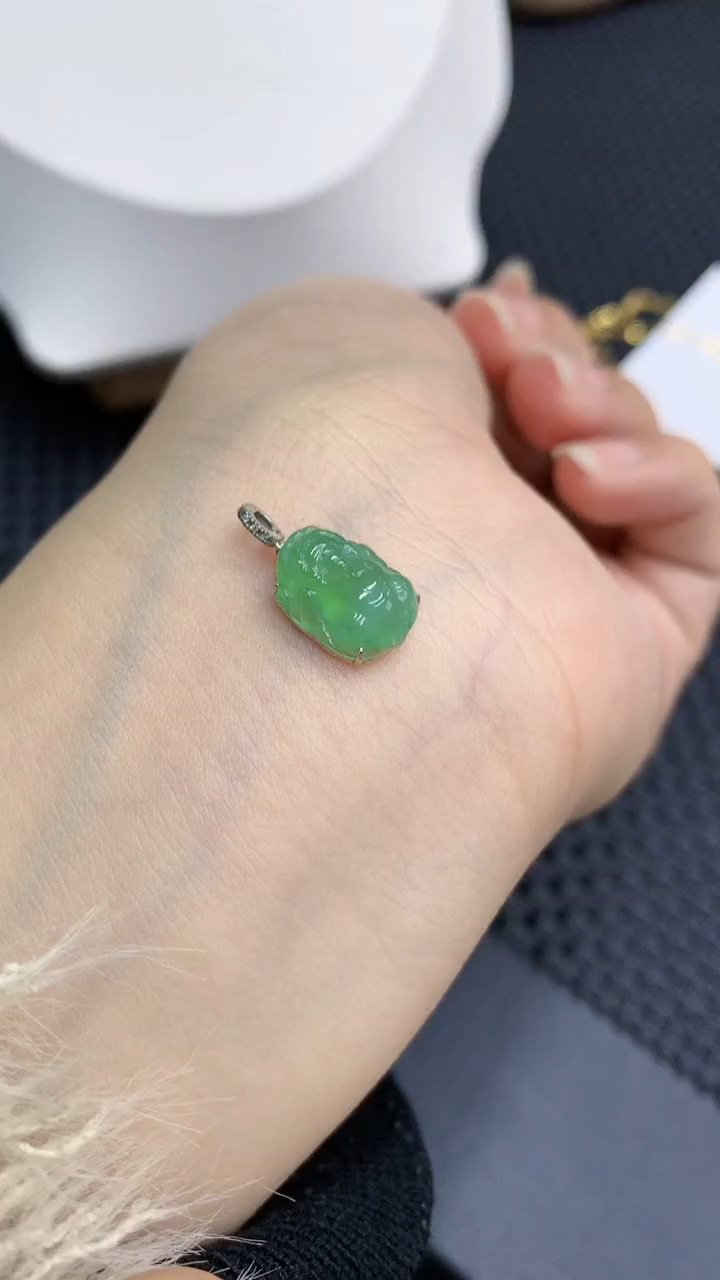 【闪购商品】翡翠颈饰18K金镶嵌            8