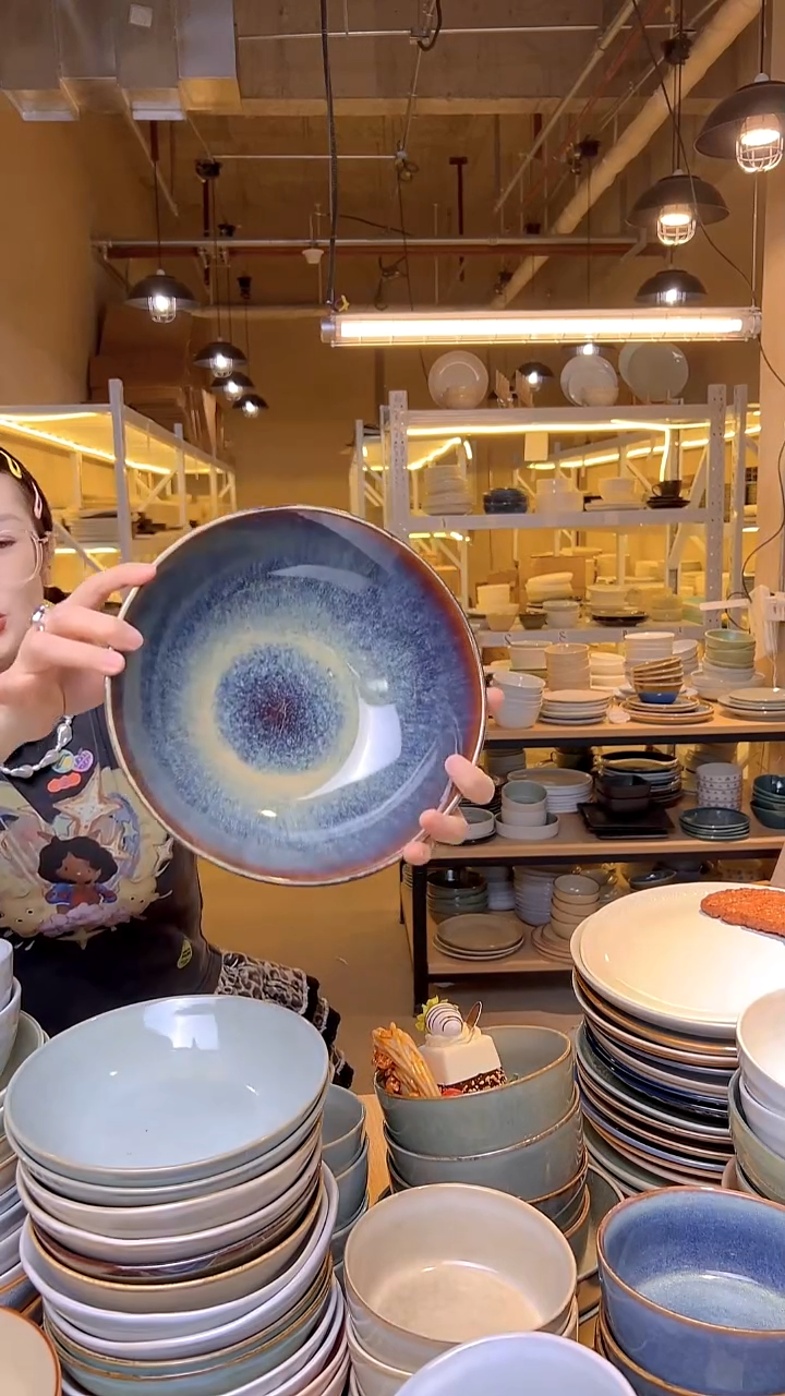 瓷44外贸尾货窑变釉下彩默认微瑕