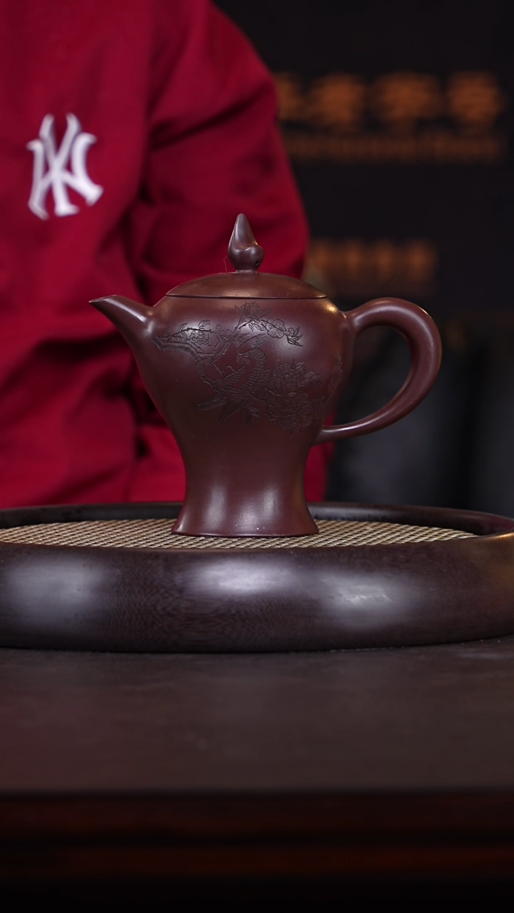 【闪购商品】紫砂茶壶姚黎明02-81冰窖紫泥飞跃 500c