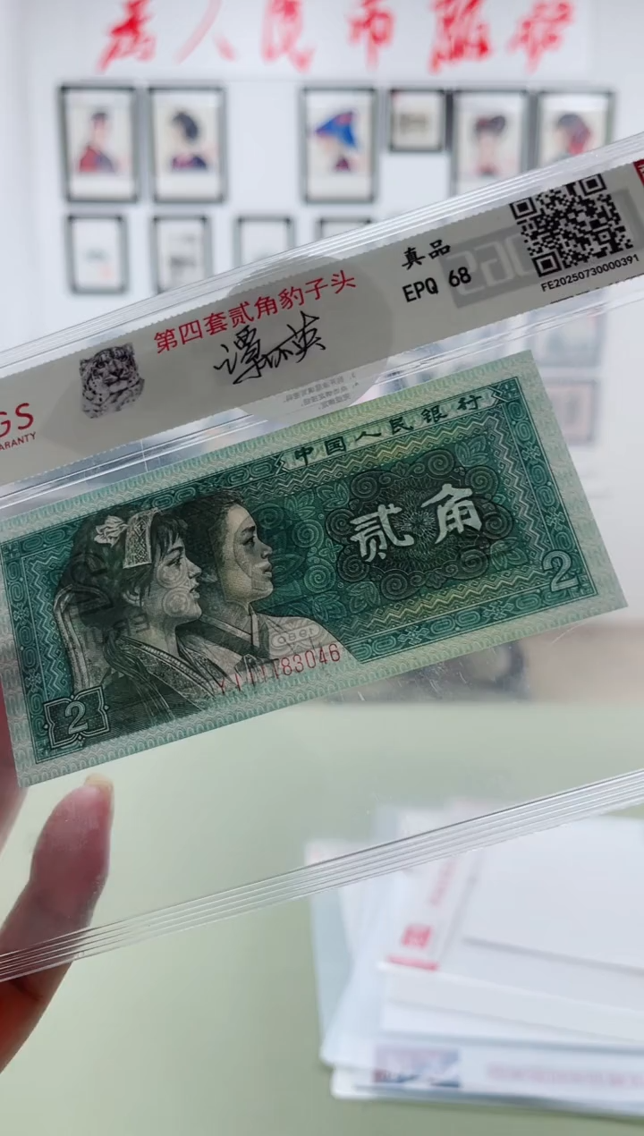 纸第四套人民币豹子头贰角