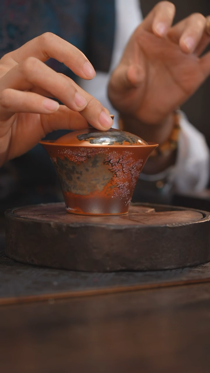 【闪购商品】杯61柴烧柴房陶瓷｜绘画小鹿盖碗