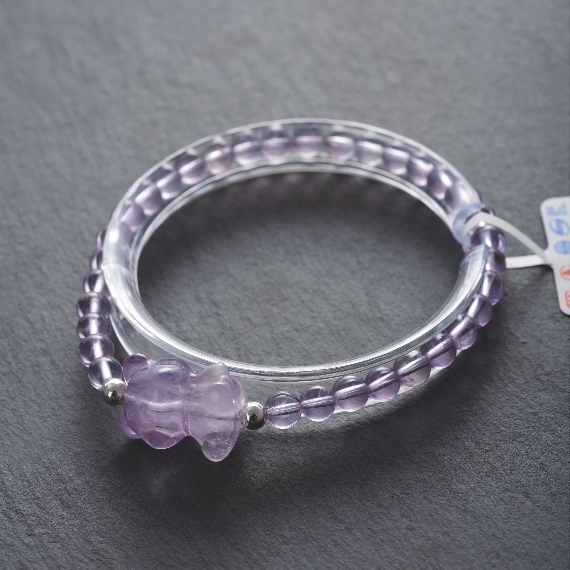 【紫晶萌熊】LZY20205 紫水晶小熊DIY手链可爱时尚百搭