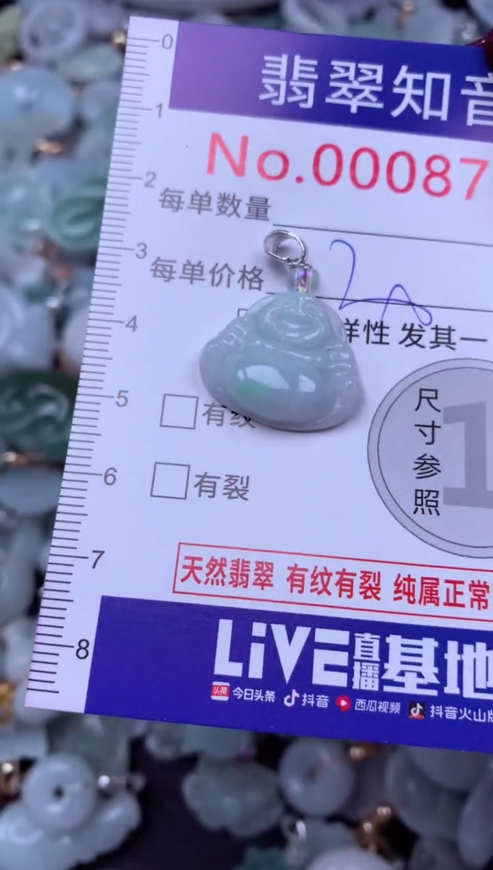 吊坠(不含链)未镶嵌翡翠8754