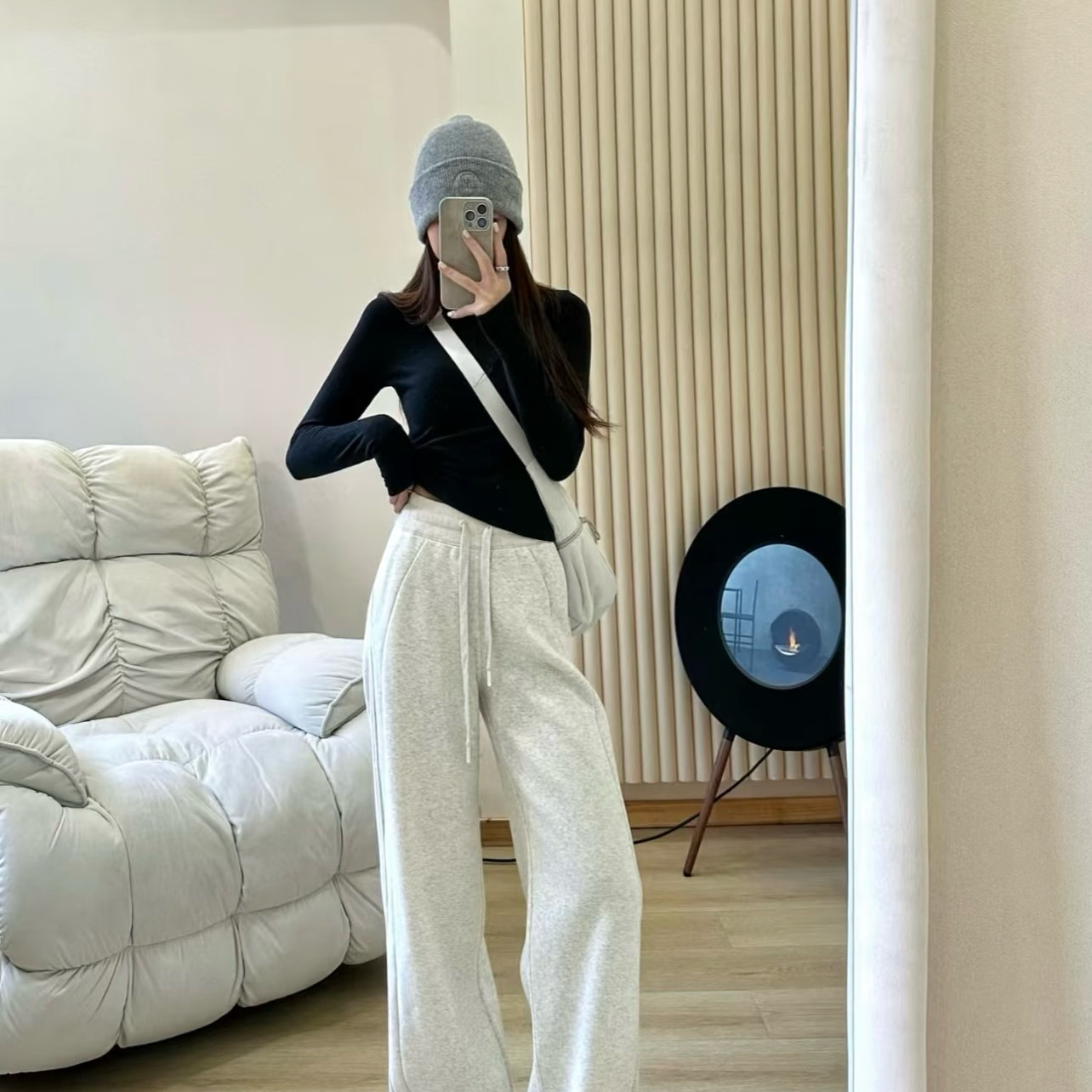 【scuba加绒卫裤】秋冬保暖加绒运动直筒抽绳卫裤