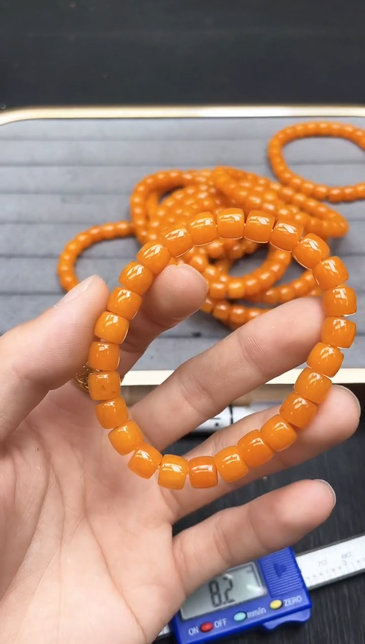 所见即所得 002油黄算盘珠8mm