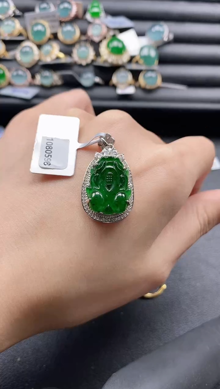 【闪购商品】翡翠戒指银S925镶嵌1111