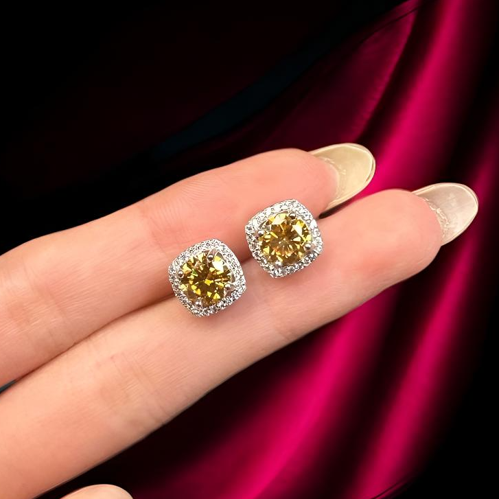 如懿矿区高订363-典藏D色FL精切版925银耳饰