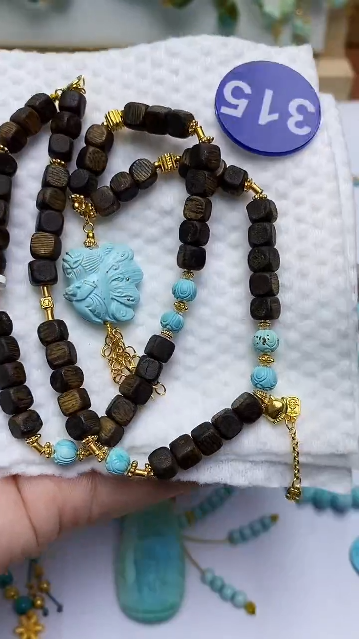 【闪购商品】绿松石项链银S925镶嵌315