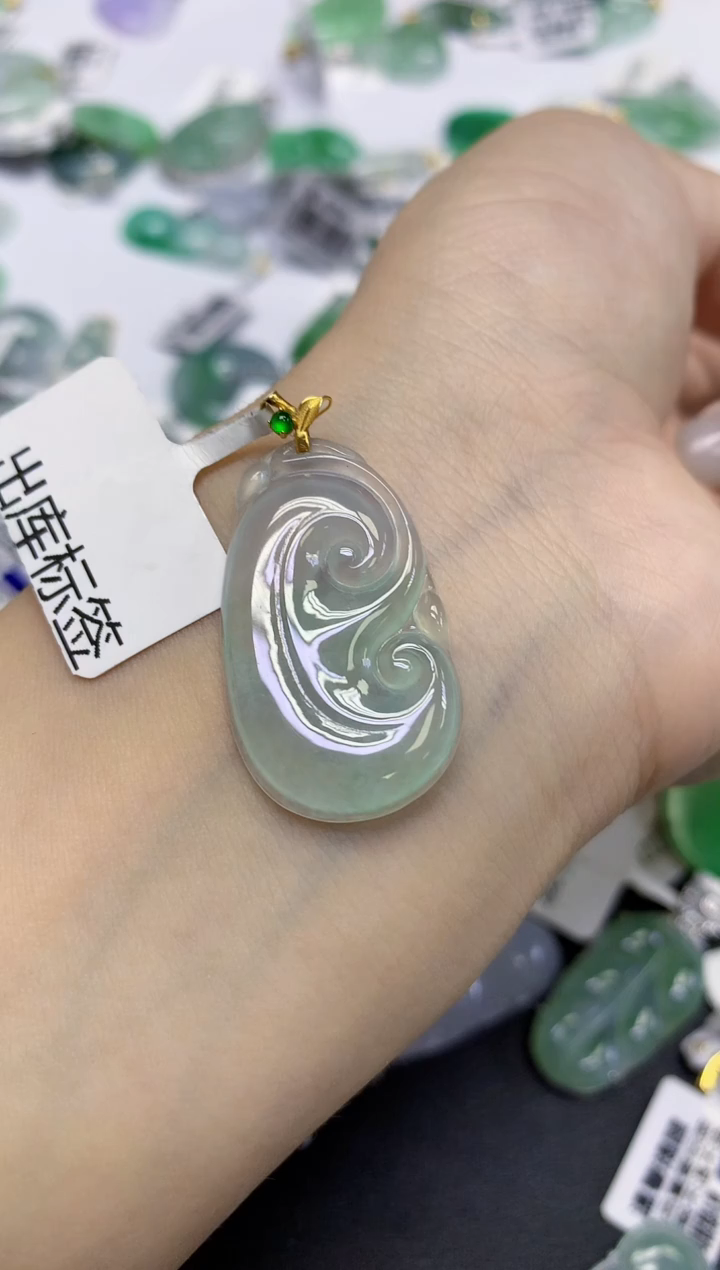 颈饰未镶嵌翡翠天然缅甸翡翠A货百元以上9元证书费自理