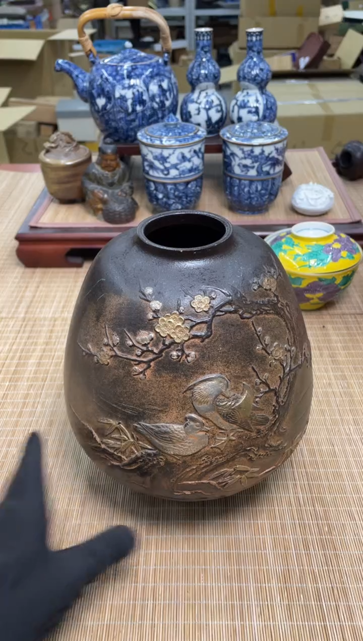 52号老铜瓶子底不有磨痕迹中古物品谨慎参拍直播链接