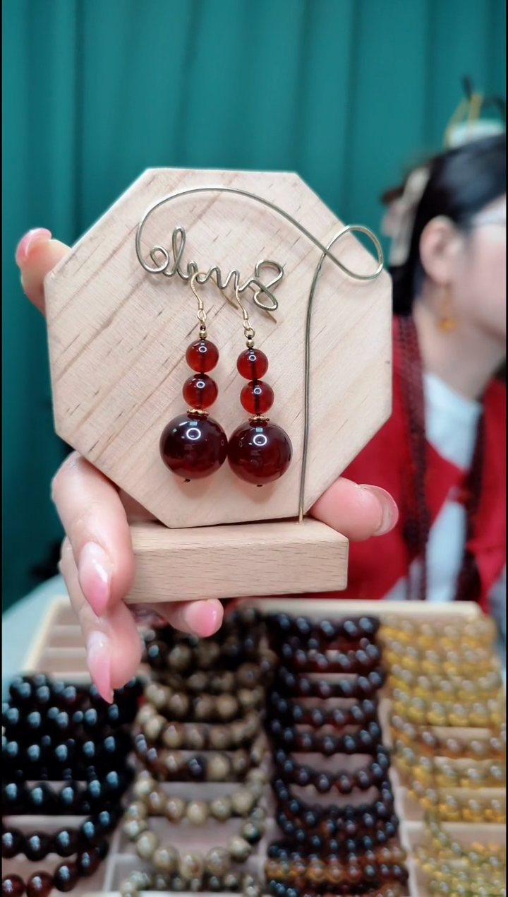 【闪购商品】血珀珠宝奇石银S925镶嵌17.5+000000000