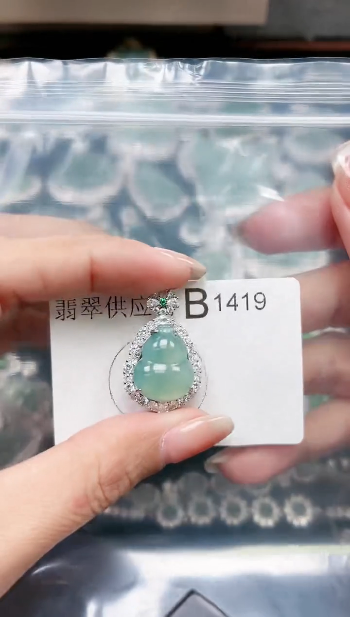 【闪购商品】翡翠颈饰未镶嵌1419赠皮绳