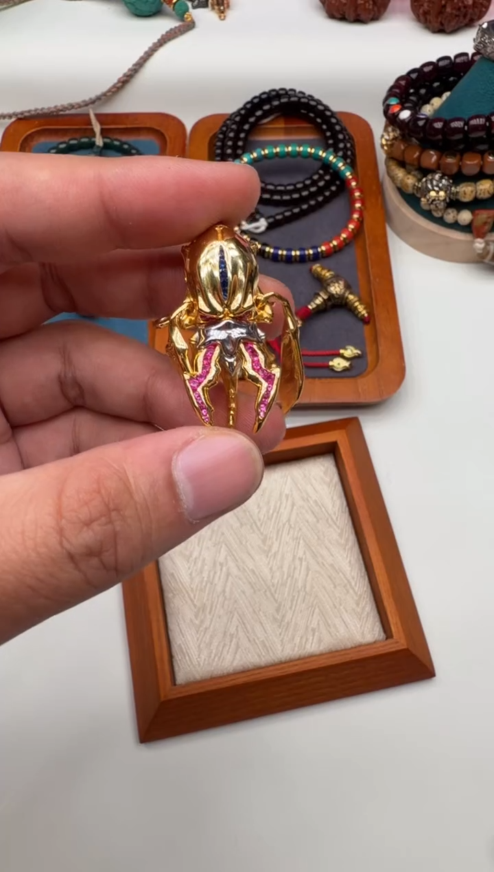 银S925圣甲虫三通