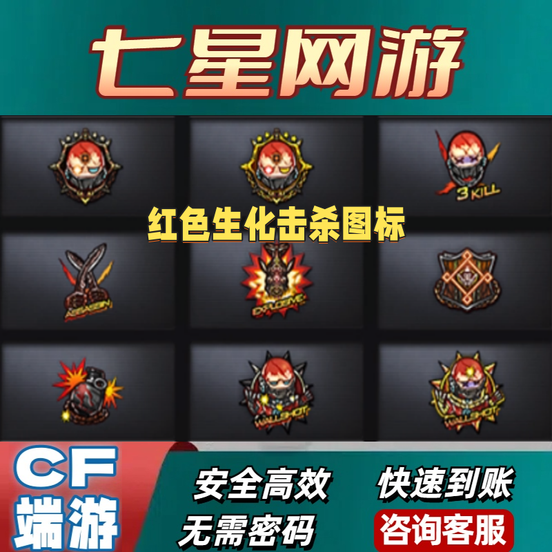 CF穿越火线红色生化击杀图标永久非久噩梦击杀图标日击杀图标3级