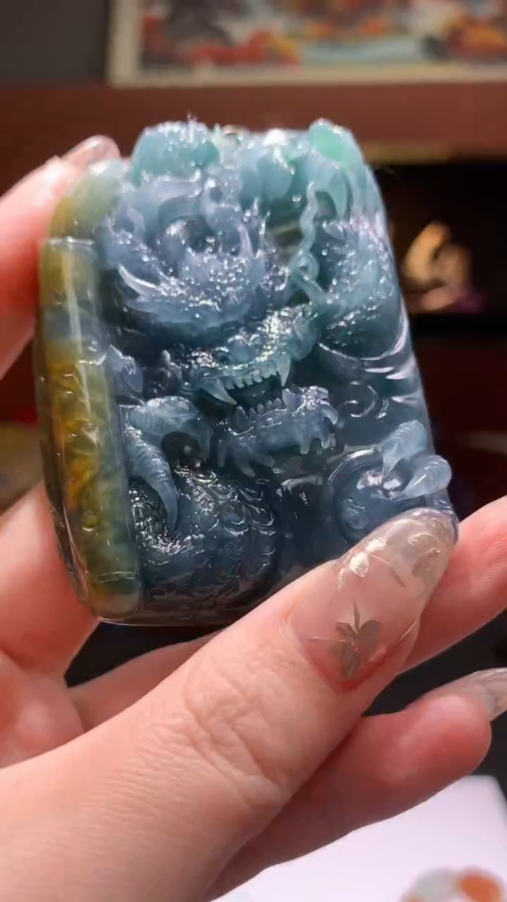 【闪购商品】定制翡翠未镶嵌8037yx-毛货挂件50