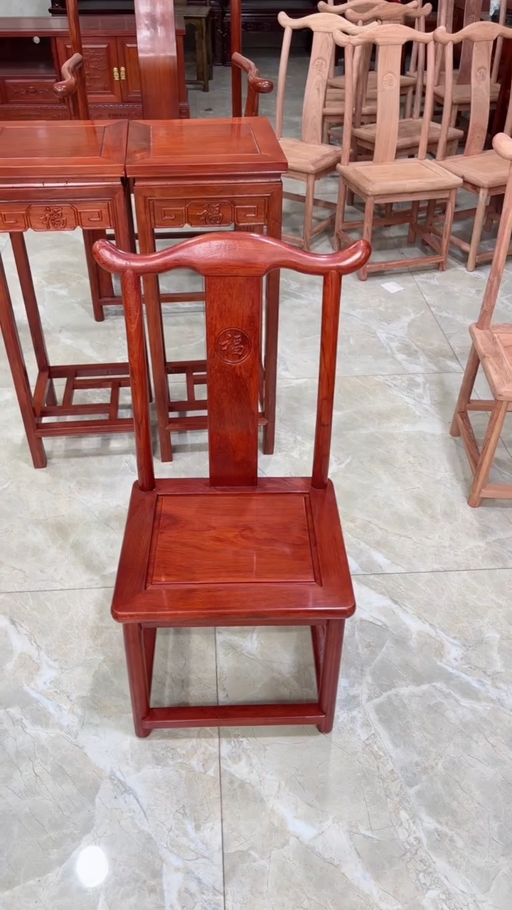 【闪购商品】花梨木类成套家具赞比亚靠背椅一对