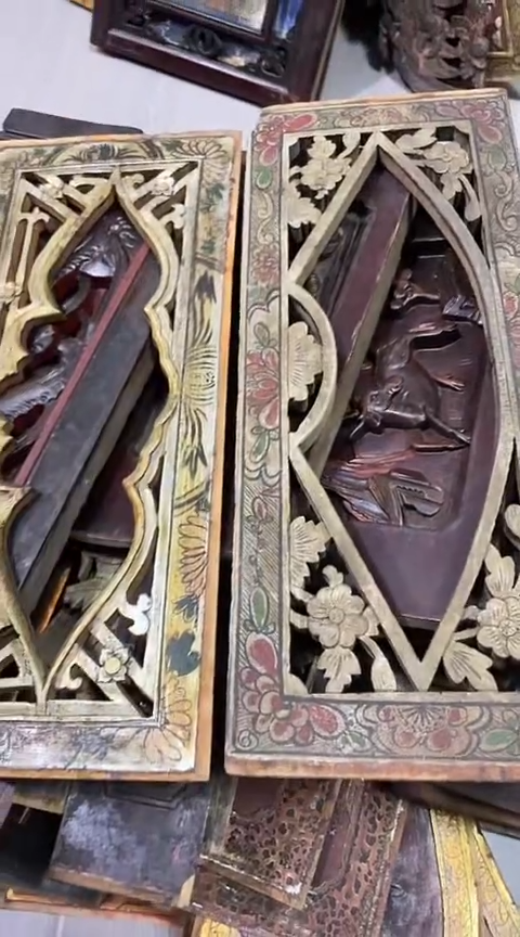 【闪购商品】香榧木一对孤品木雕35