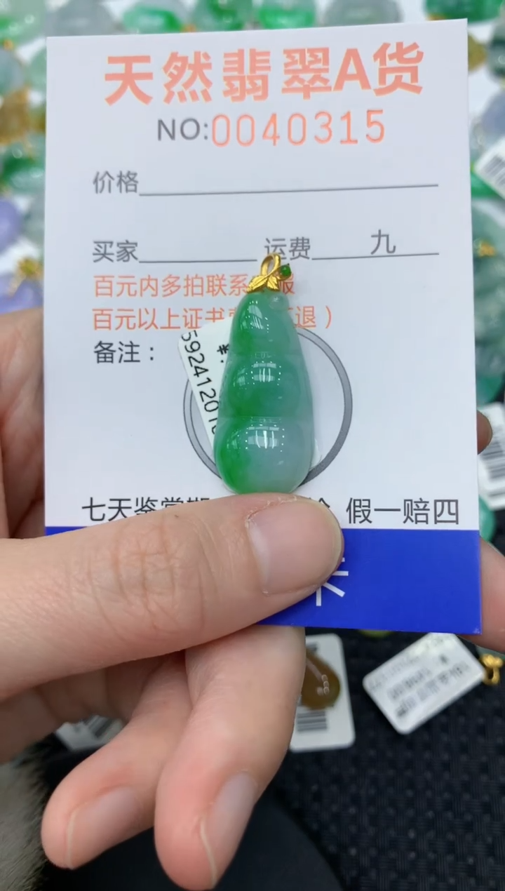 【闪购商品】翡翠颈饰18K金镶嵌11111111