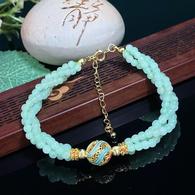 【专属】翡翠扭转乾坤手链 LK00042 多样性发其一