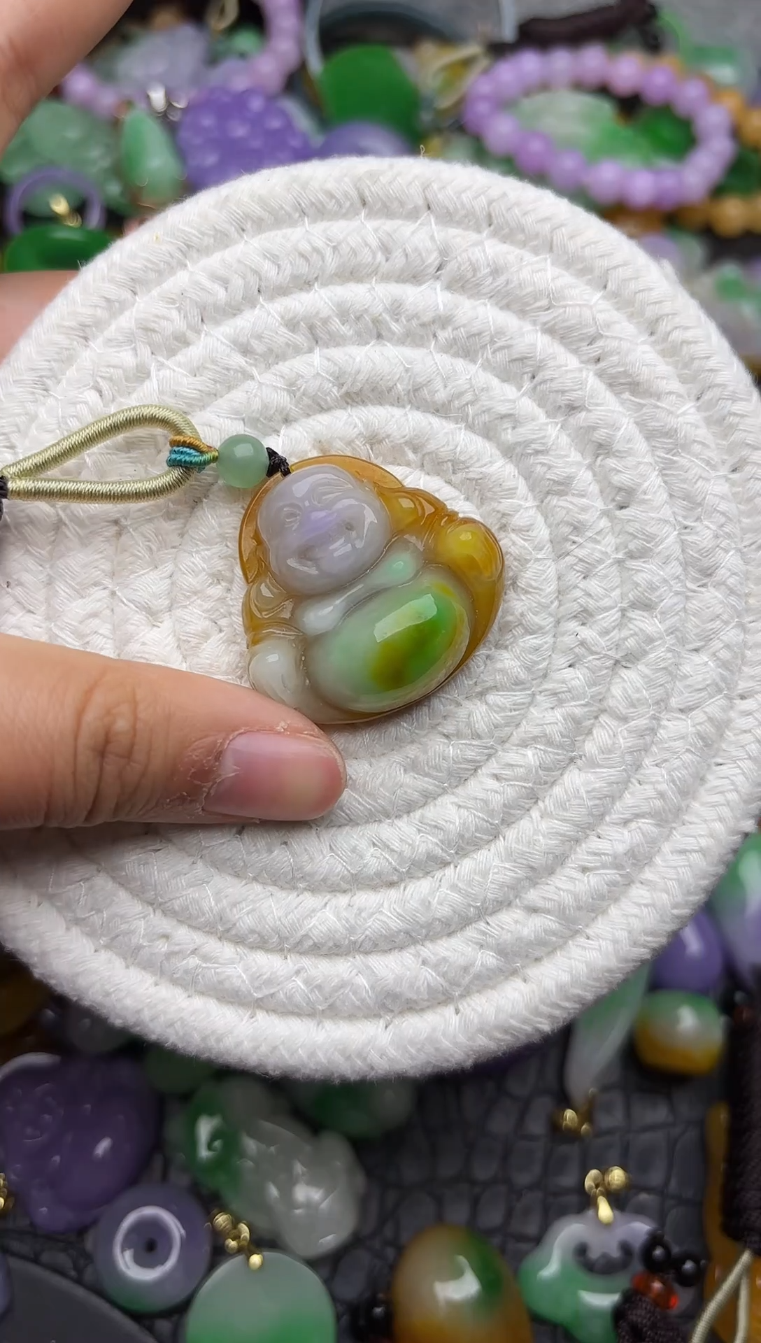 颈饰未镶嵌翡翠缅甸翡翠吊坠