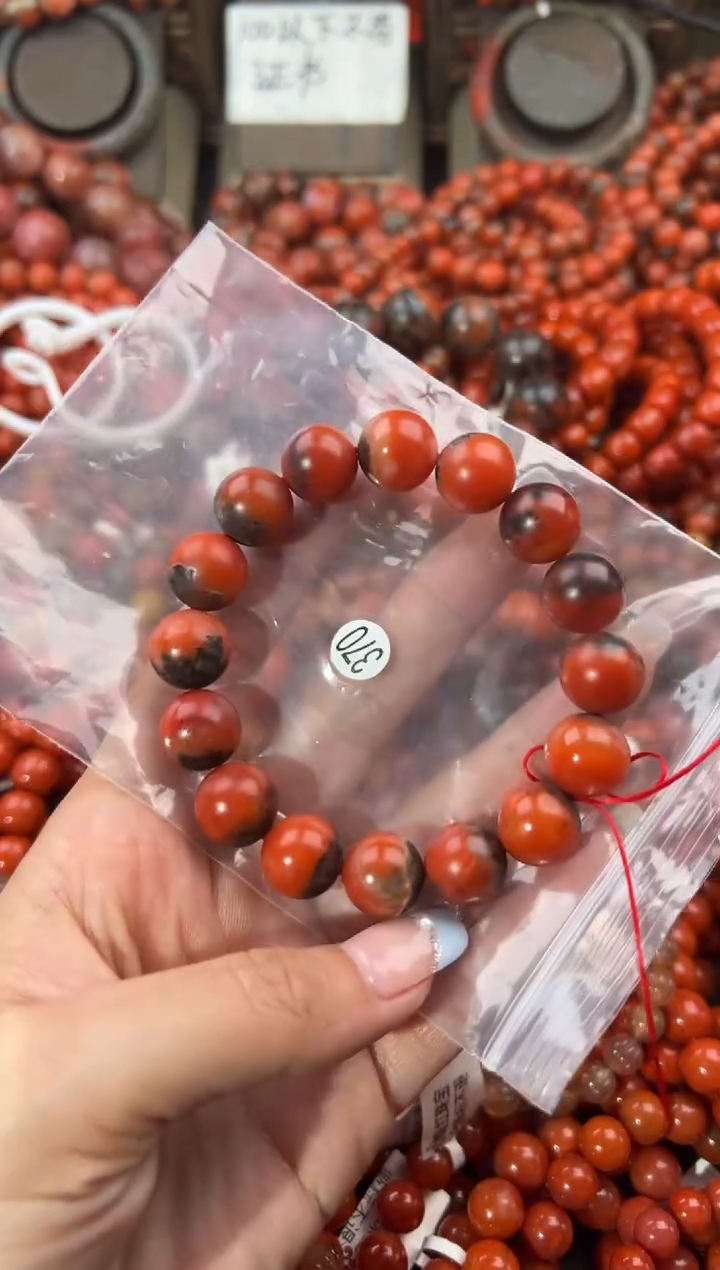 未镶嵌手串南红玛瑙14+