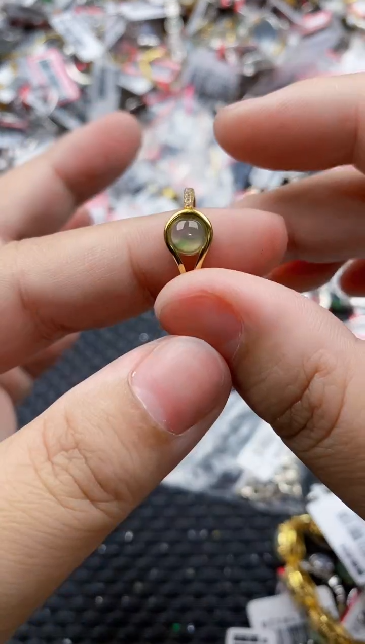 翡翠银S925镶嵌戒指222222---8